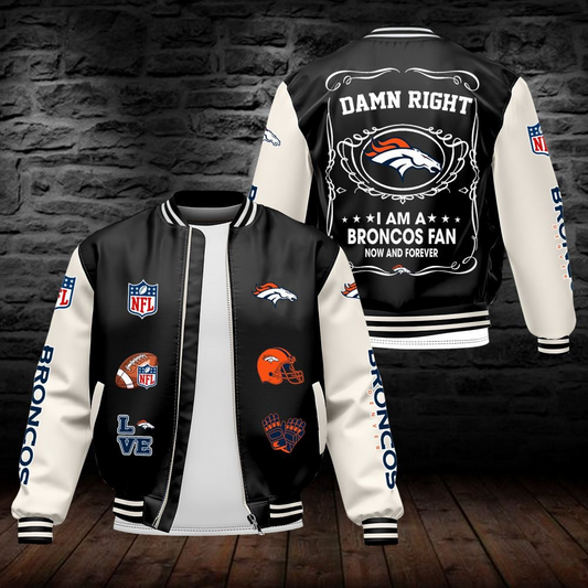 DB NFL Premium Leather Bomber Jacket DDT HLPHUONG