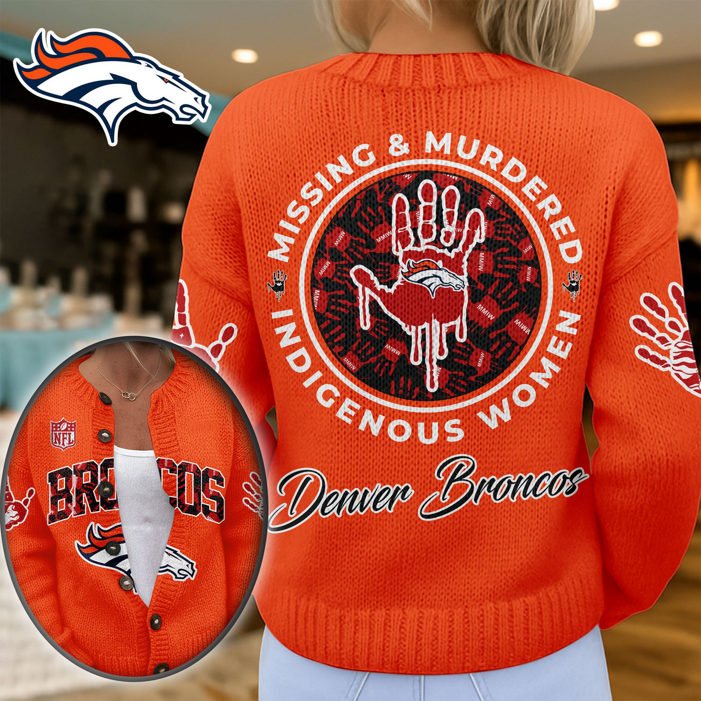 DB Premium NFL Cozy Knit Cardigan DDT NTL