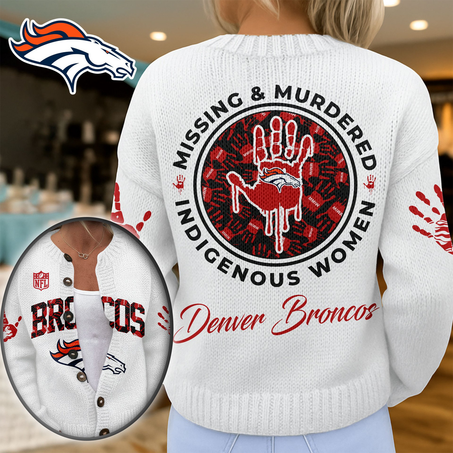 DB Premium NFL Cozy Knit Cardigan DDT NTL