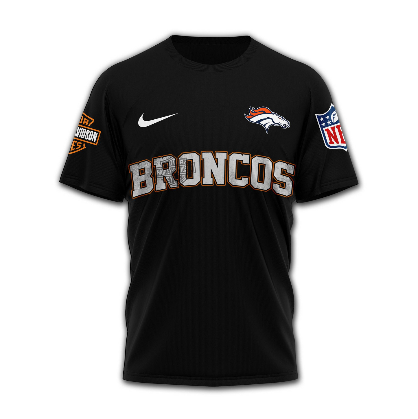 DB Premium NFL Harley-Davidson Santa Claus 3D Shirt DDT NTL