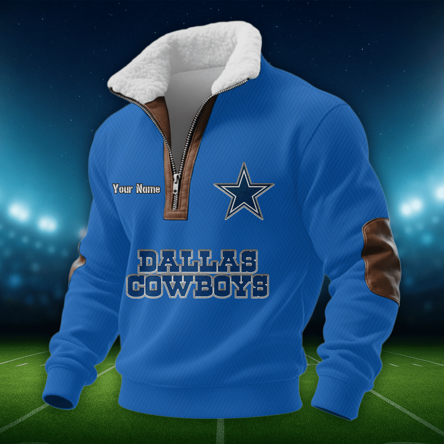 DC NFL Men Fur Collar Sweatshirt DDT CTND