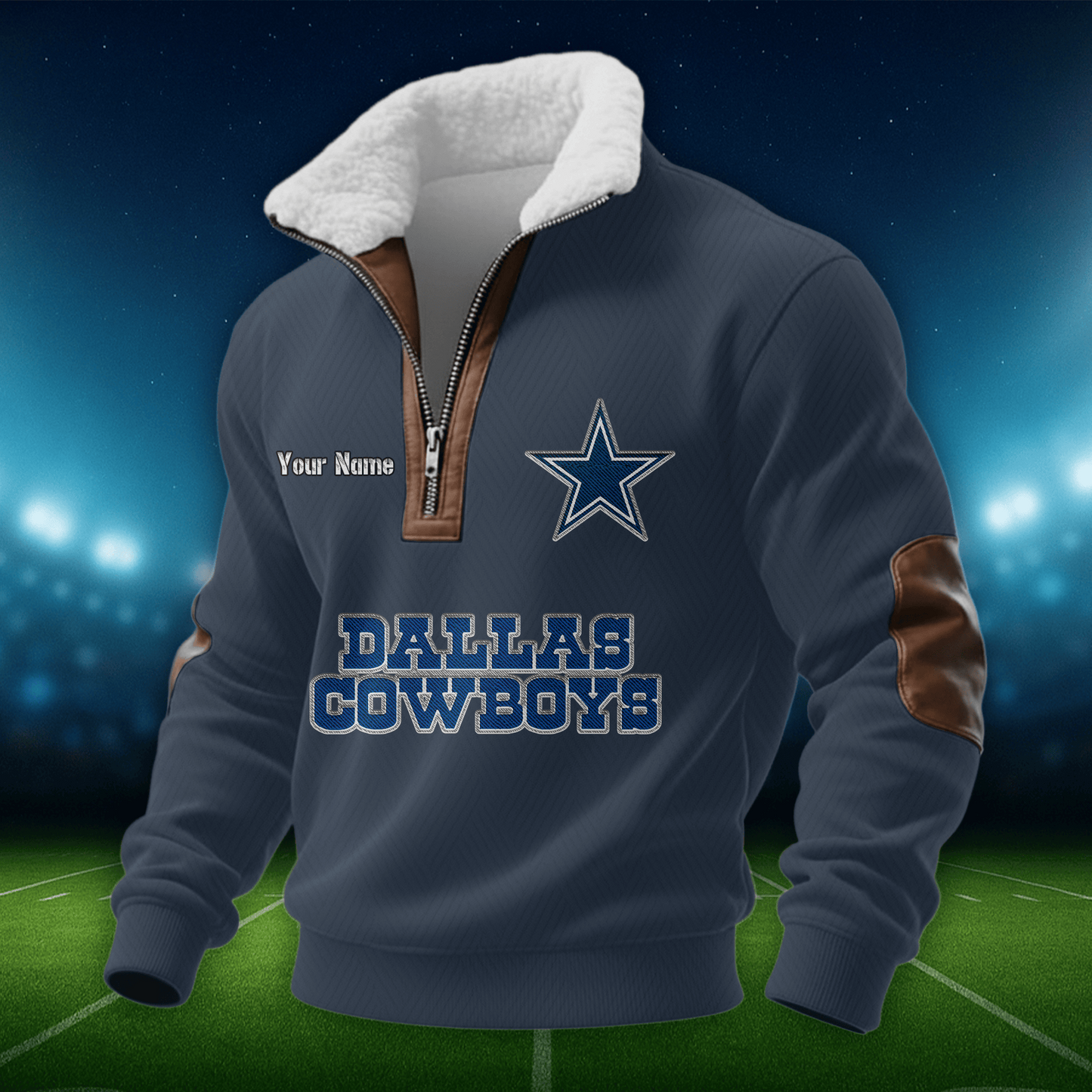 DC NFL Men Fur Collar Sweatshirt DDT CTND