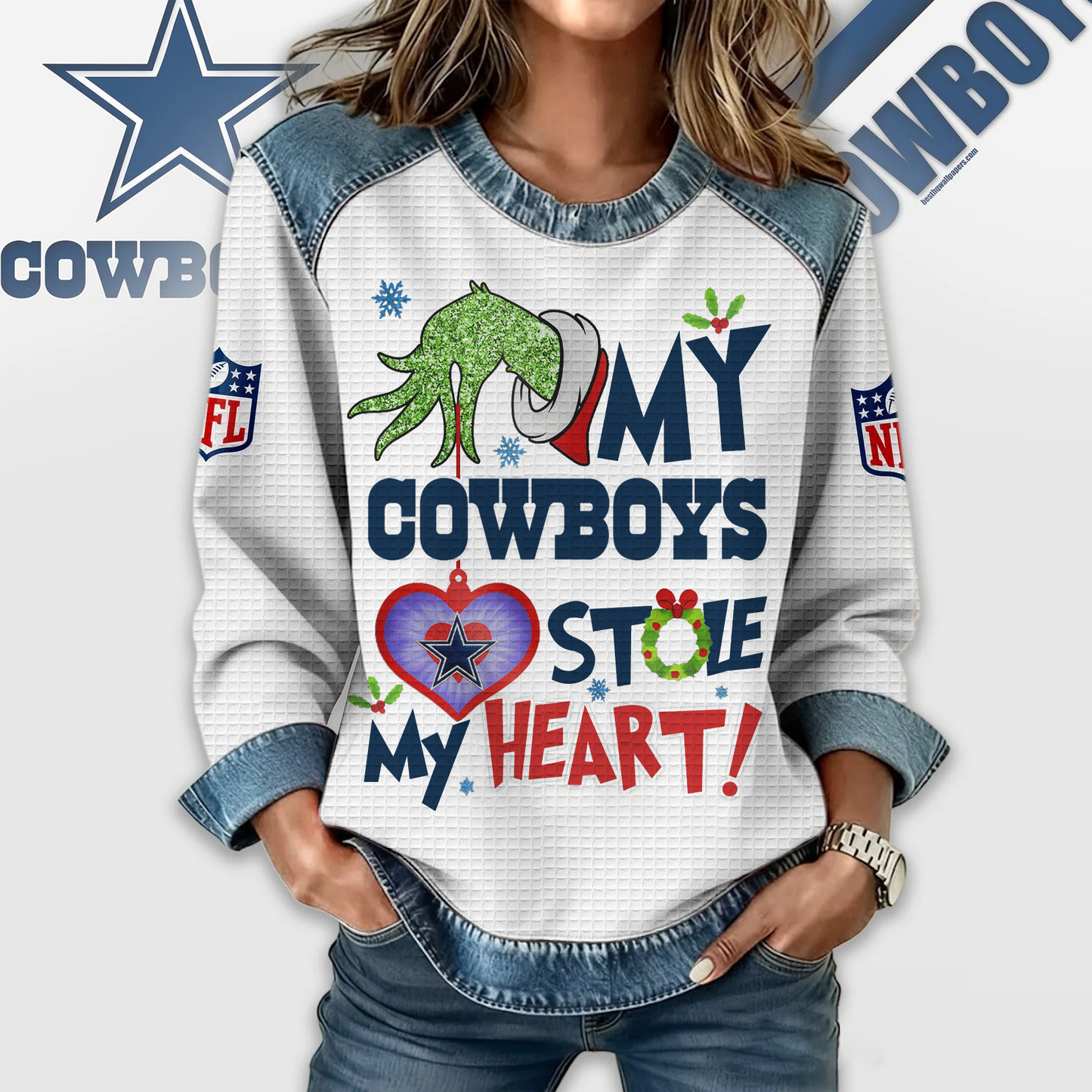 DC Premium NFL Grinch Womenƒ??s Casual Sweatshirt DDT 081125 NTL