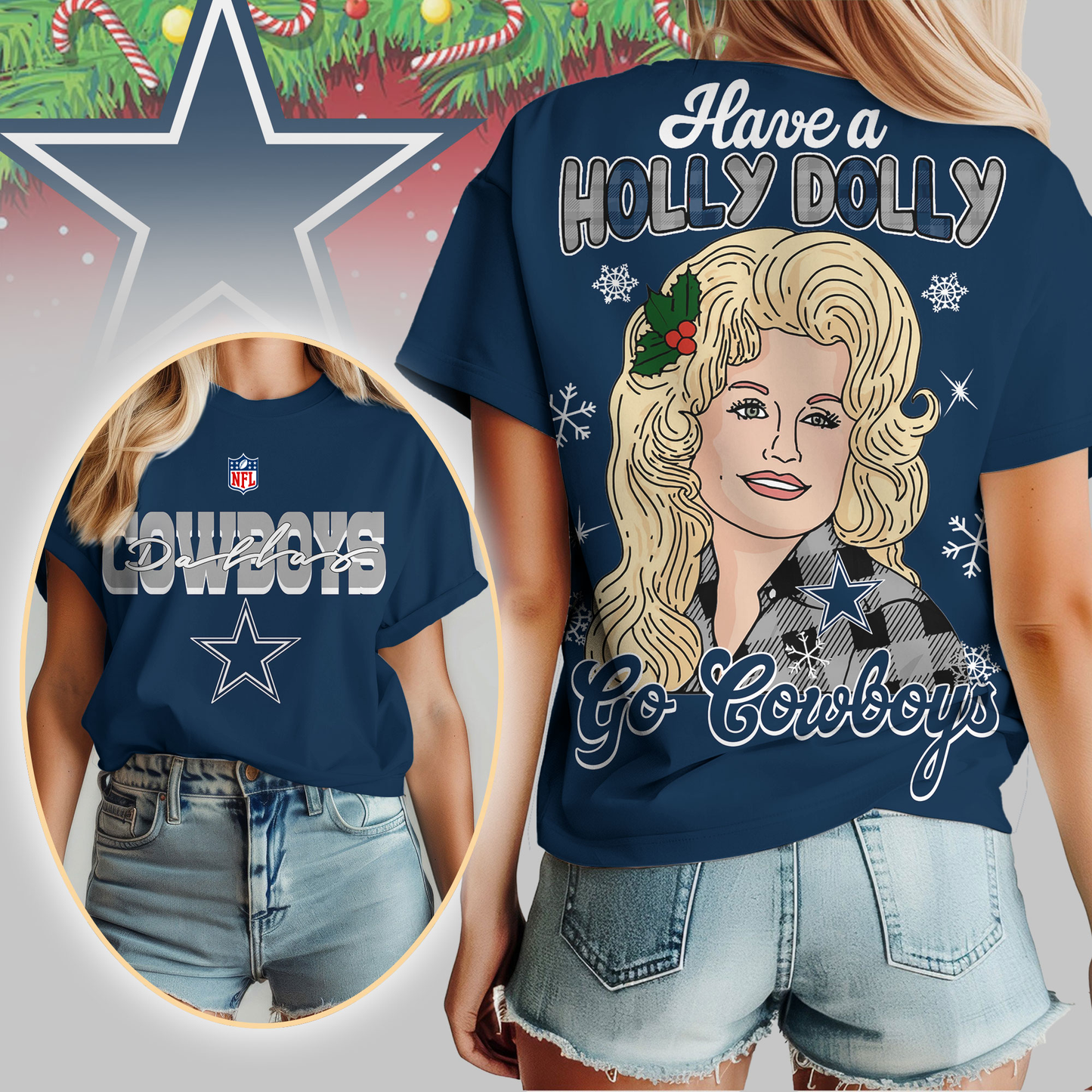 DC Premium NFL Have A Holly Dolly Women Shirt DDT CTND