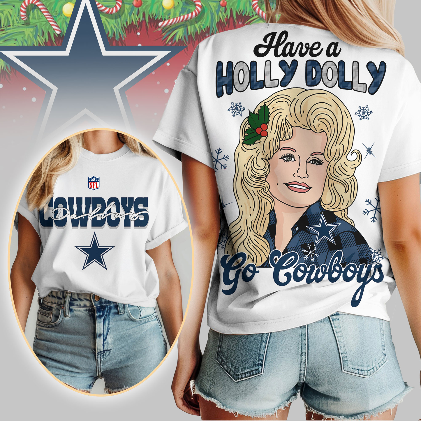 DC Premium NFL Have A Holly Dolly Women Shirt DDT CTND