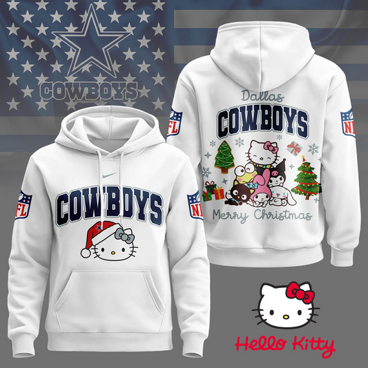DC Premium NFL Hello Kitty Christmas 3D Hoodie DDT CTND