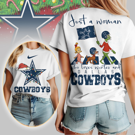 DC Premium NFL Just A Woman Who Loves Winter 3D Shirt DDT CTND