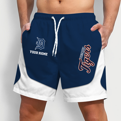 DET x MLB Team Special Short Pants For Men Custom Name Gifts DATND TANTD