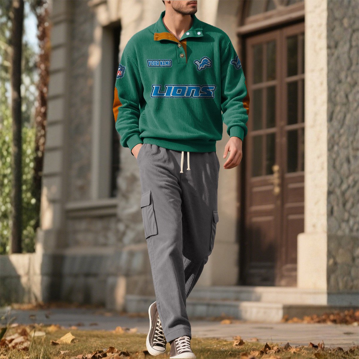 DET x NFL Men's Corduroy Sweatshirt 1011 DatND DVT