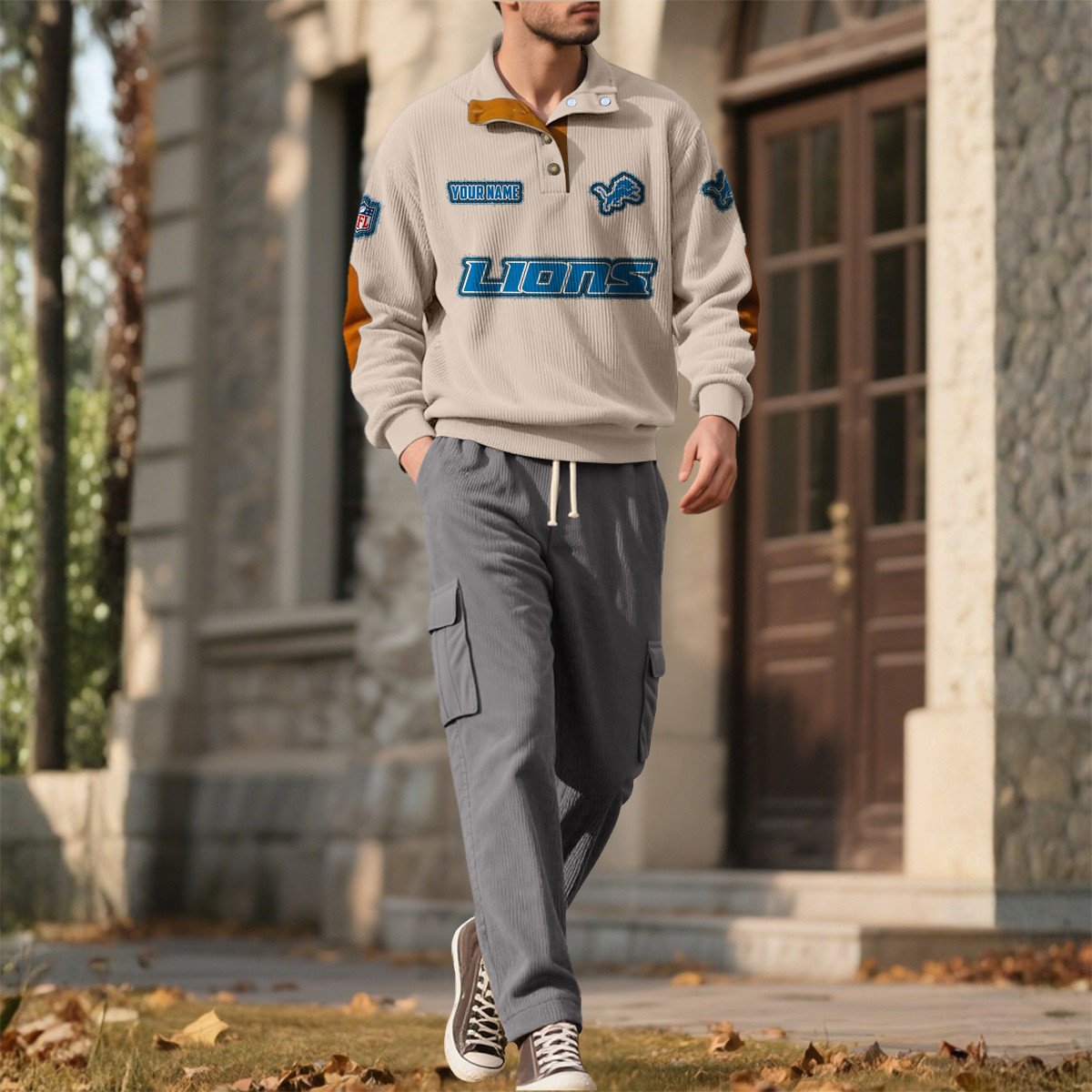 DET x NFL Men's Corduroy Sweatshirt 1011 DatND DVT