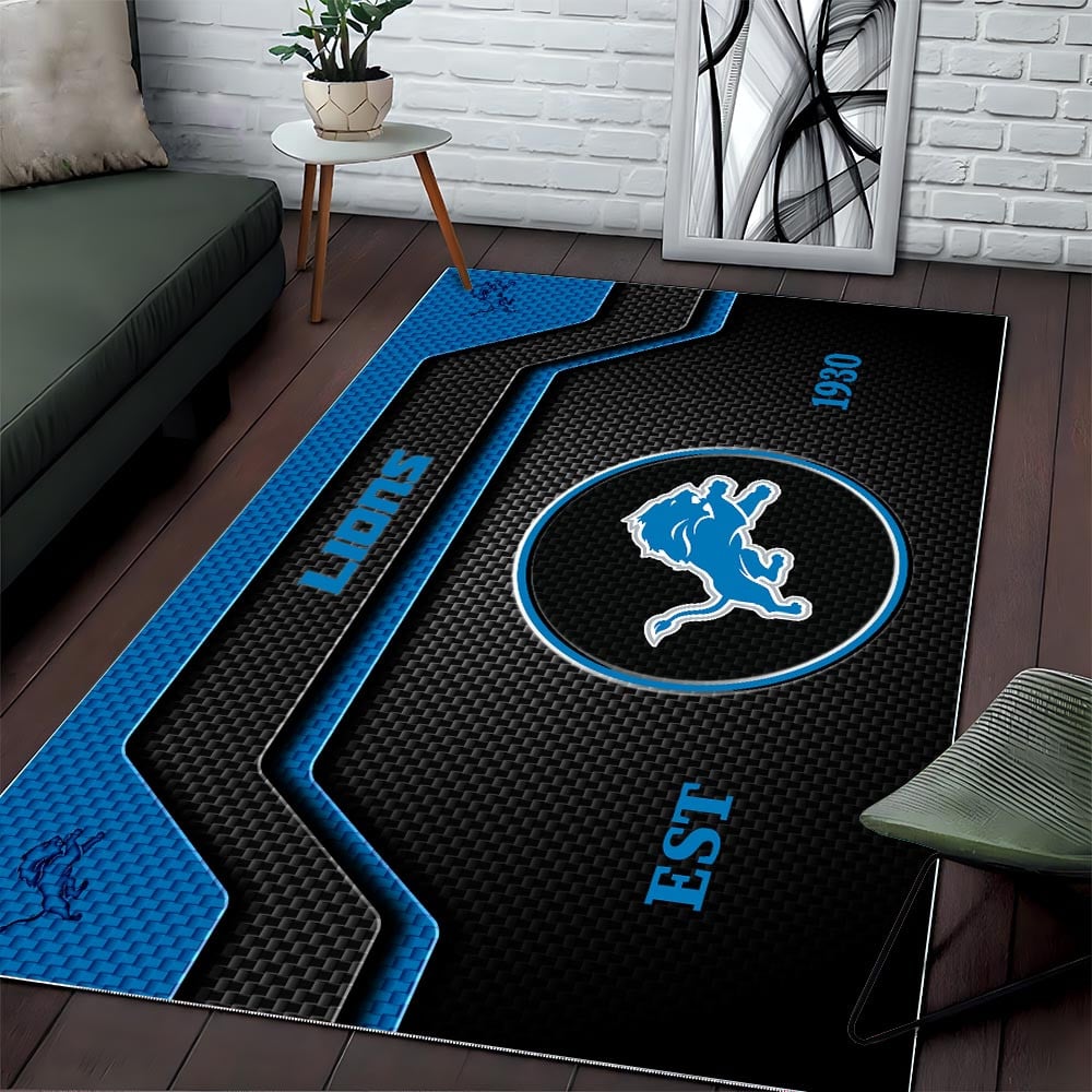DET x NFL Modern Sports Living Room Rug DatND DVT