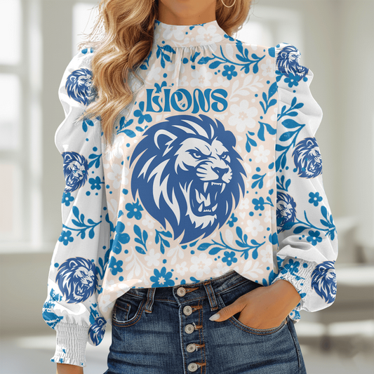 DL NFL Women Puff Sleeve Blouse DDT NTL