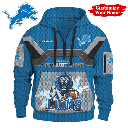 DL Premium NFL 3D Half Zip Hoodie DDT NTL