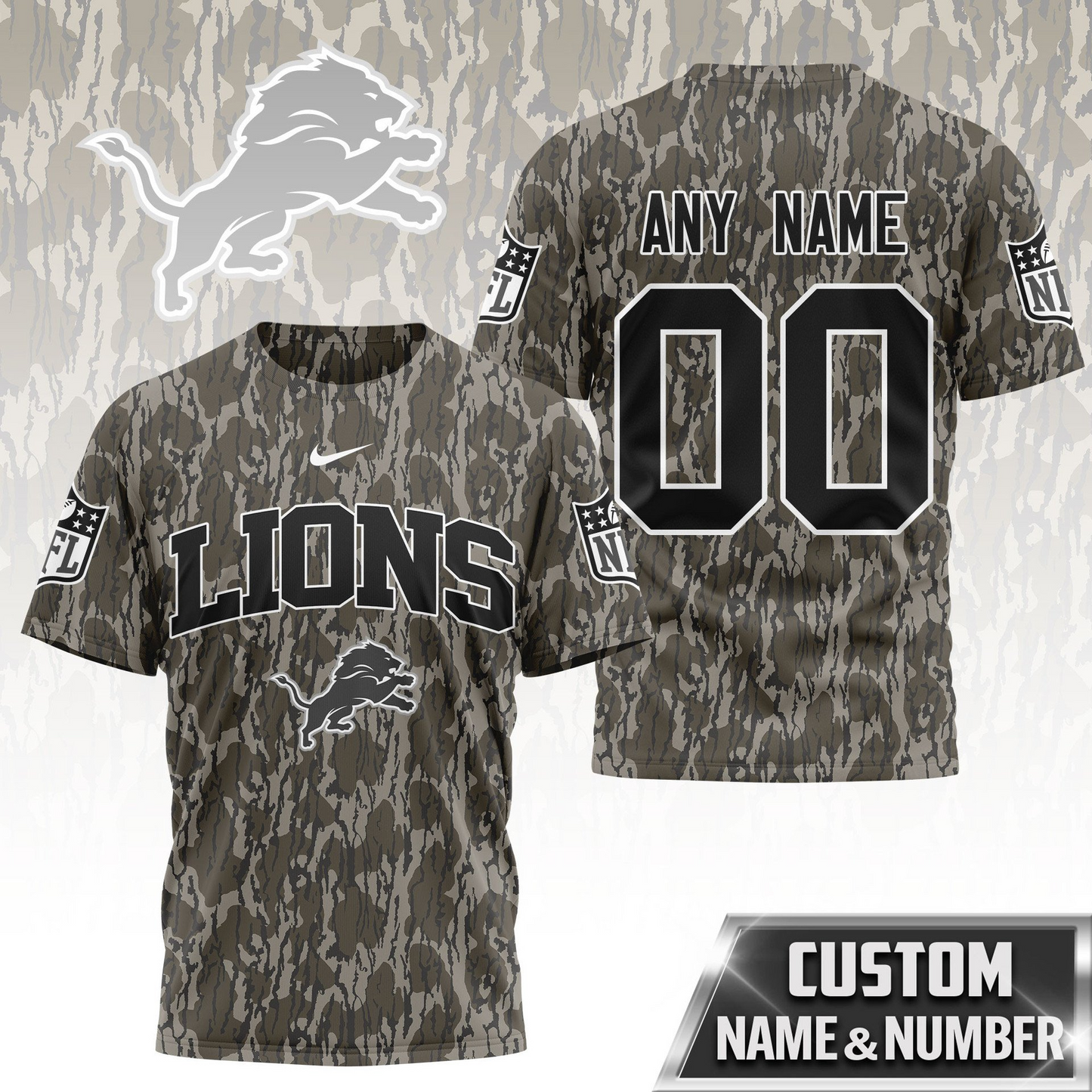 DL Premium NFL Camo 3D Shirt DDT CTND