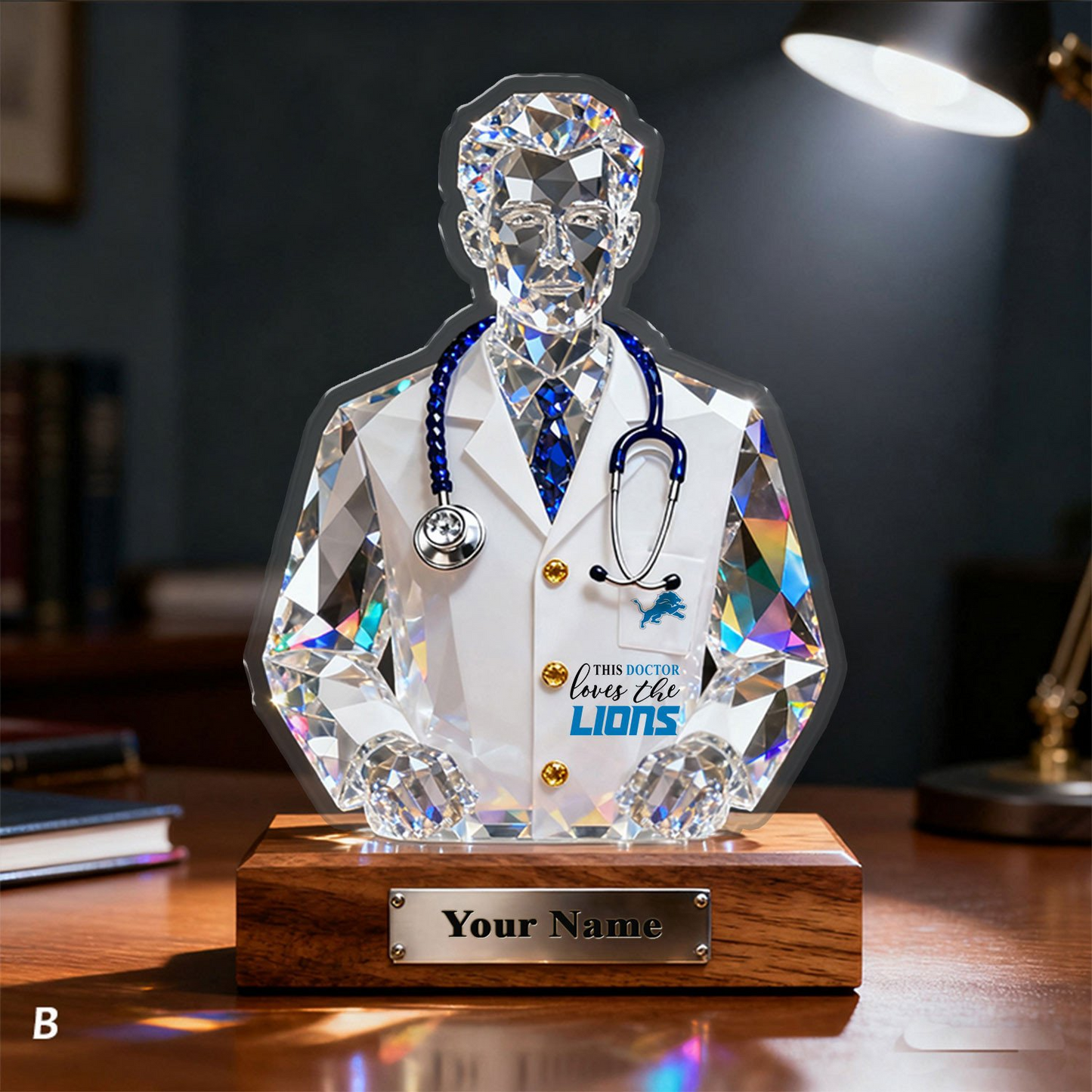 DL Premium NFL Doctor Crystal Style Desktop Ornament DDT 101125 HLPHUONG