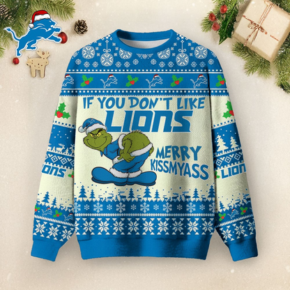 DL Premium NFL Merry Kissmyass Ugly Sweater DDT CTND