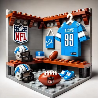 NFL Teams Custom Building Blocks Creative Peripheral Gift Model Toy Mini Changing Room Professional Football League Teams DDT CTND