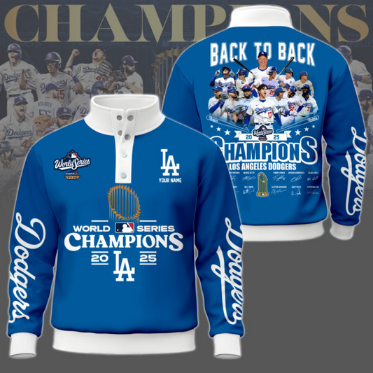 Dodgers 2025 World Series Champions Western Style Sweater With Buckles DatND DVT