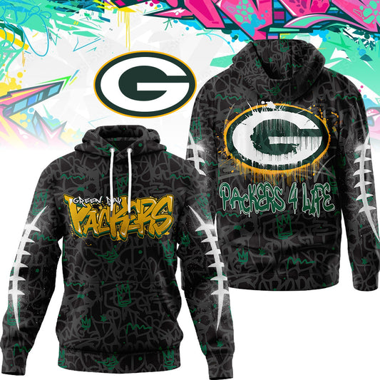 GB Premium NFL Special Graffiti My Team 4 Life Hoodie DatND DVT