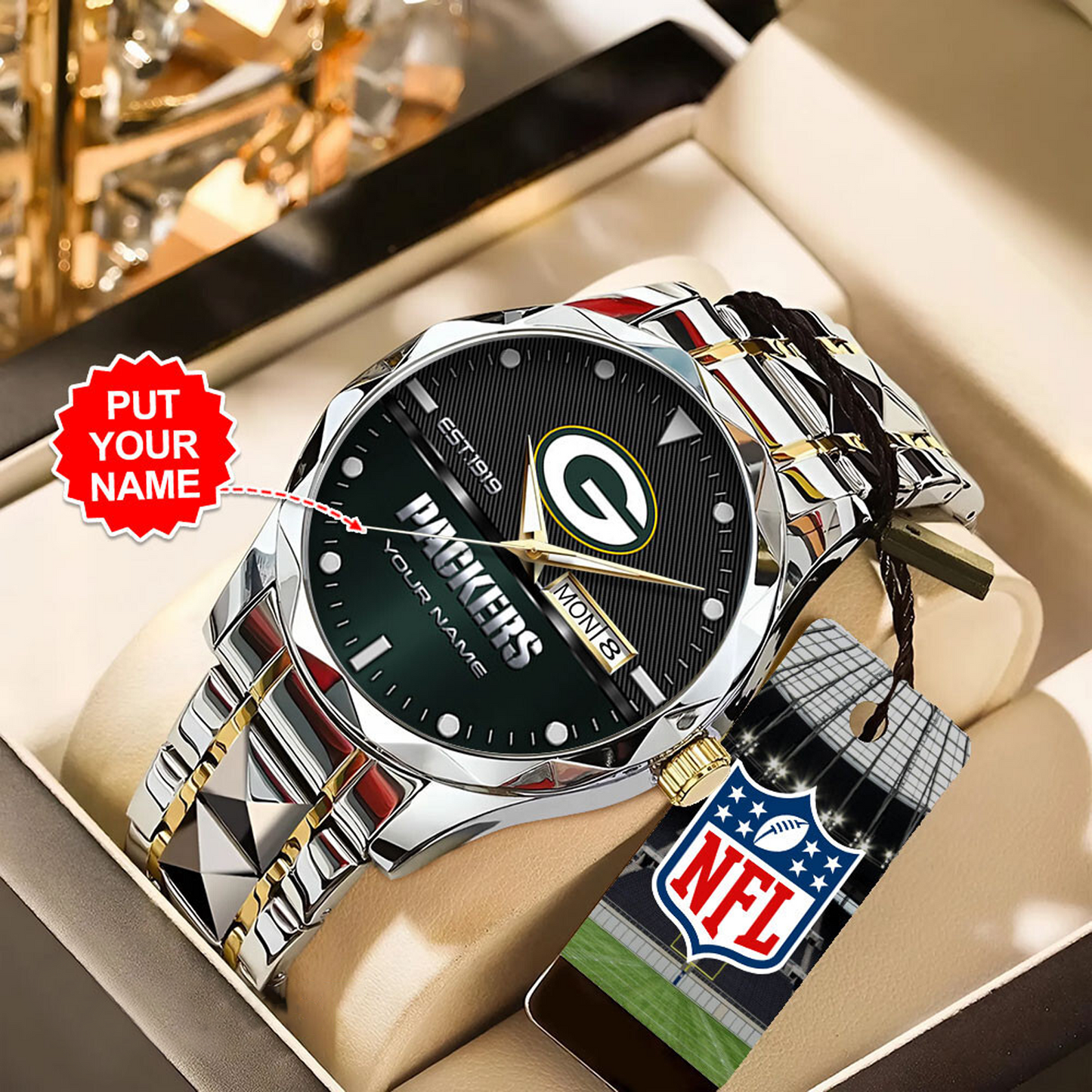 GB x NFL Alloy Luxury Quartz Watch DATND TANTD