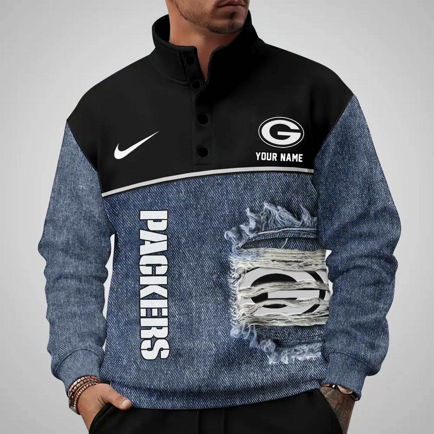 GB x NFL Half Button Sweatshirt DatND DVT