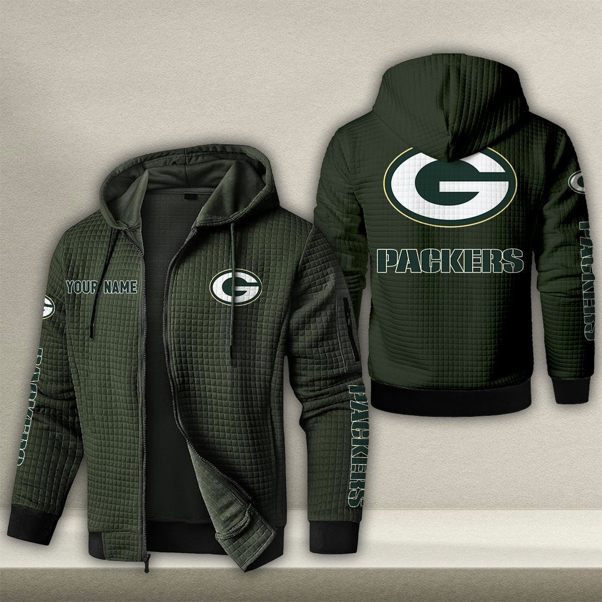 GB x NFL Quilted Zip Hoodie DatND DVT