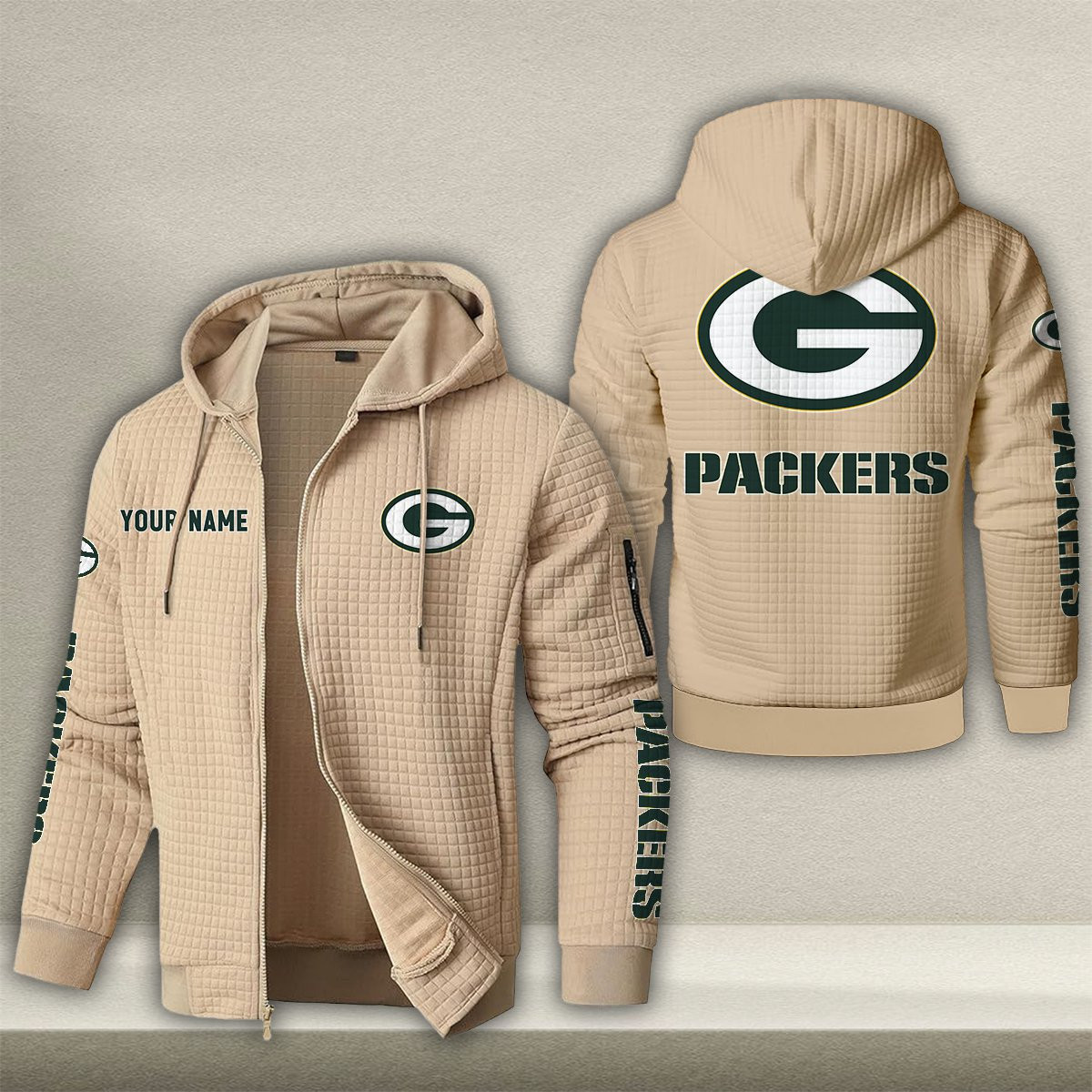 GB x NFL Quilted Zip Hoodie DatND DVT