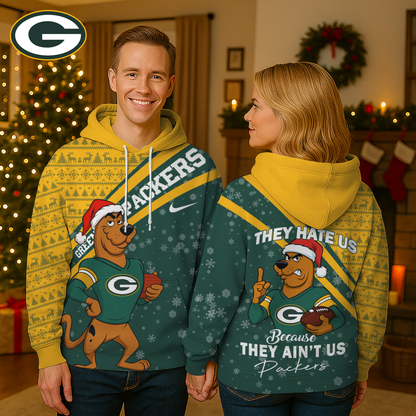 GBP Premium NFL Funny Christmas Scooby Doo 3D Hoodie DDT CTND