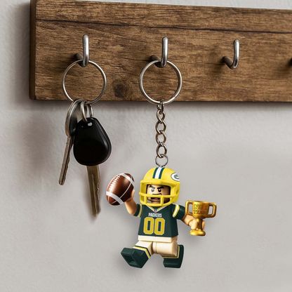GBP Premium NFL Lego No. 1 Team Personalized Key Chain DDT NTL
