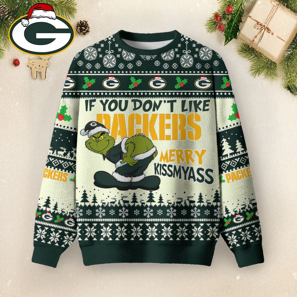 GBP Premium NFL Merry Kissmyass Ugly Sweater DDT CTND