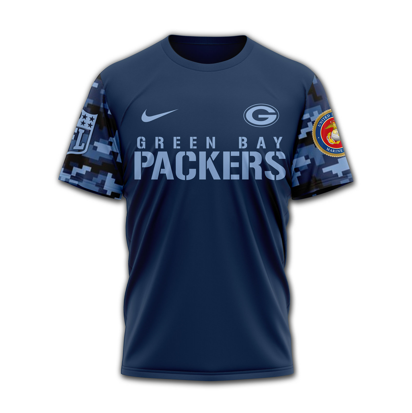 GBP Premium NFL Navy Veteran Popeye 3D Shirt DDT CTND