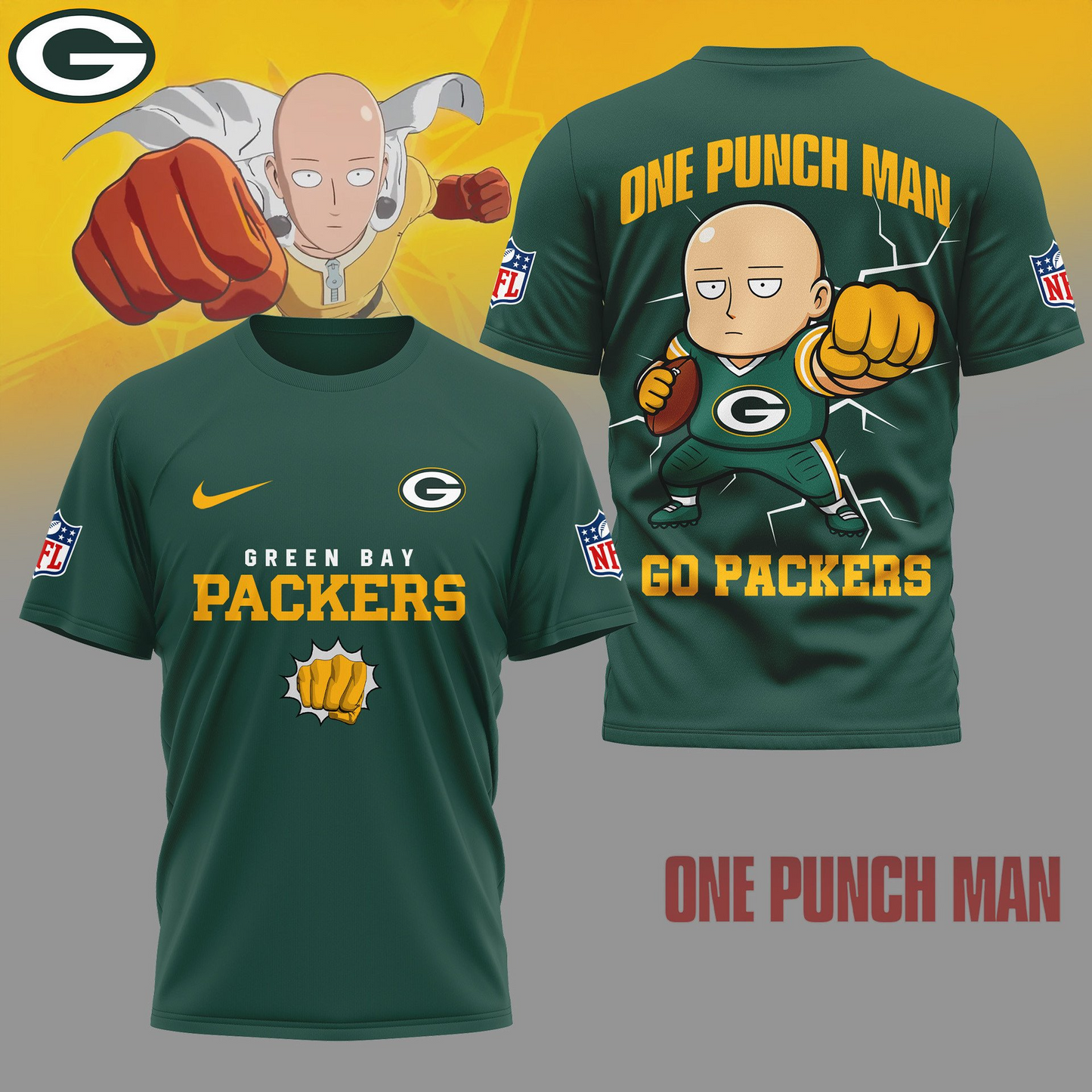 GBP Premium NFL One Punch Man Fan 3D Shirt DDT NTL