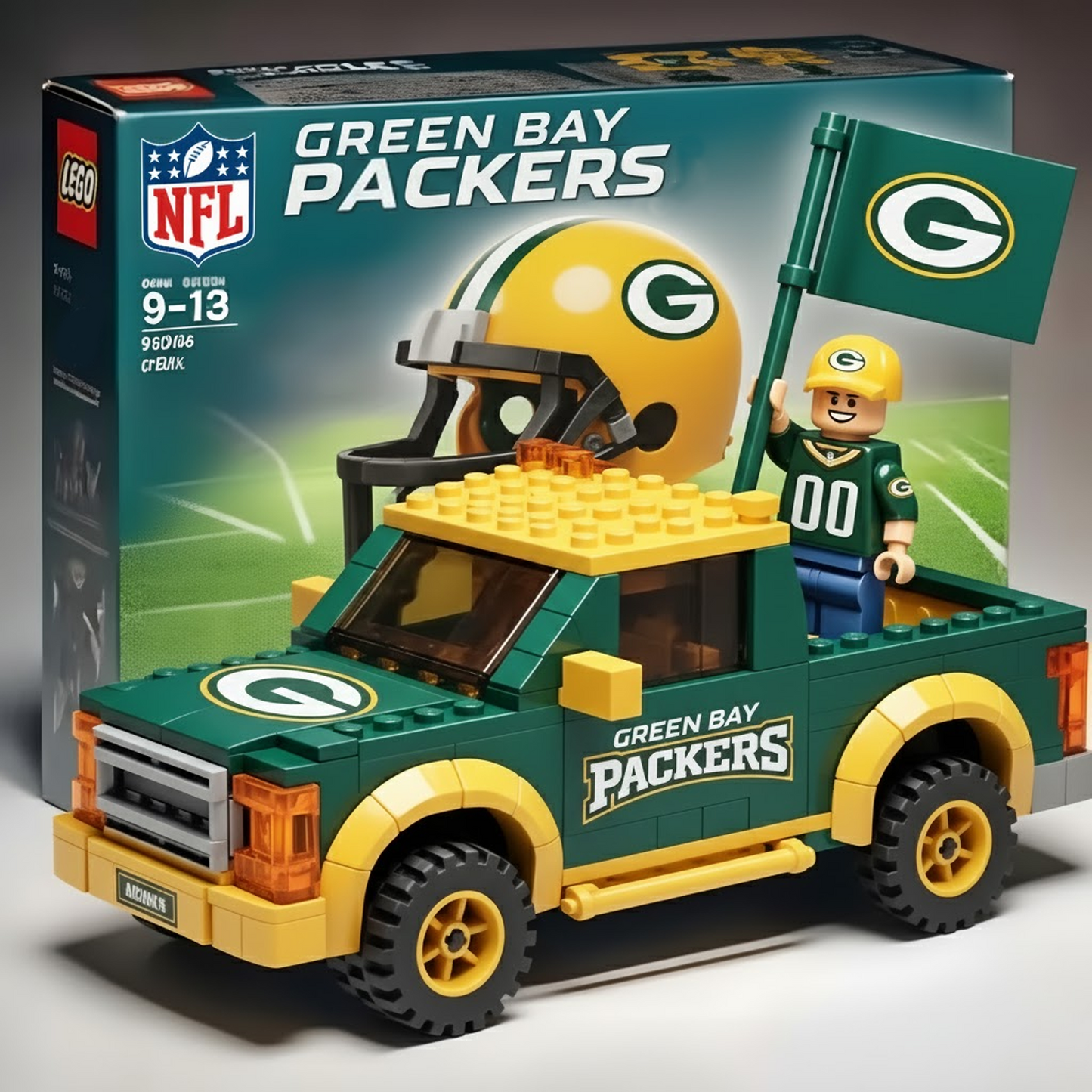 32 Teams Pickup Truck Building Blocks NDD TANTD
