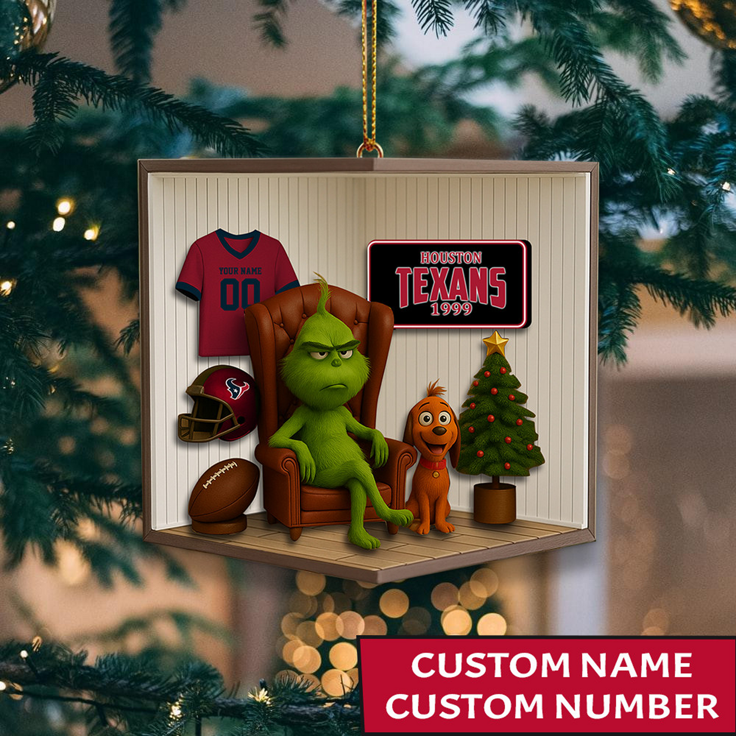 HOU x NFL Christmas Ornament DatND DVT