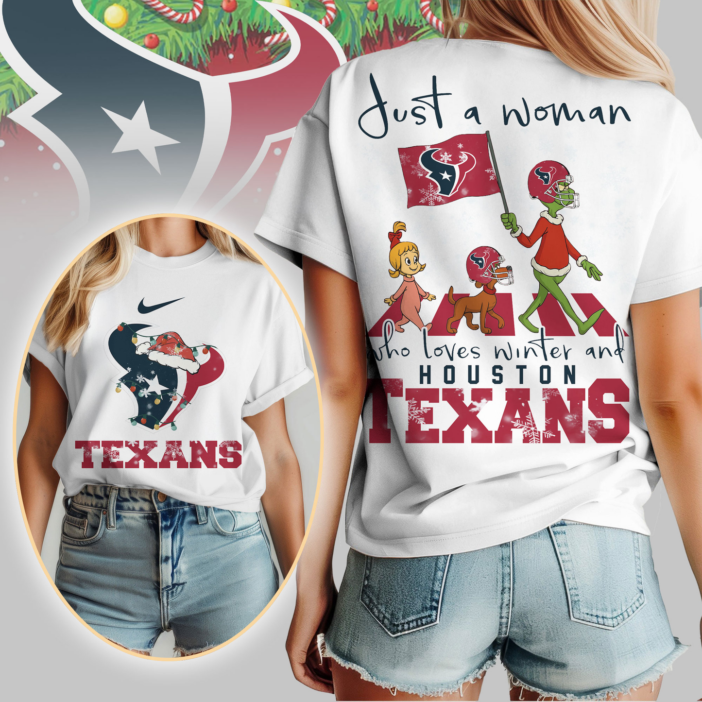 HT Premium NFL Just A Woman Who Loves Winter 3D Shirt DDT CTND
