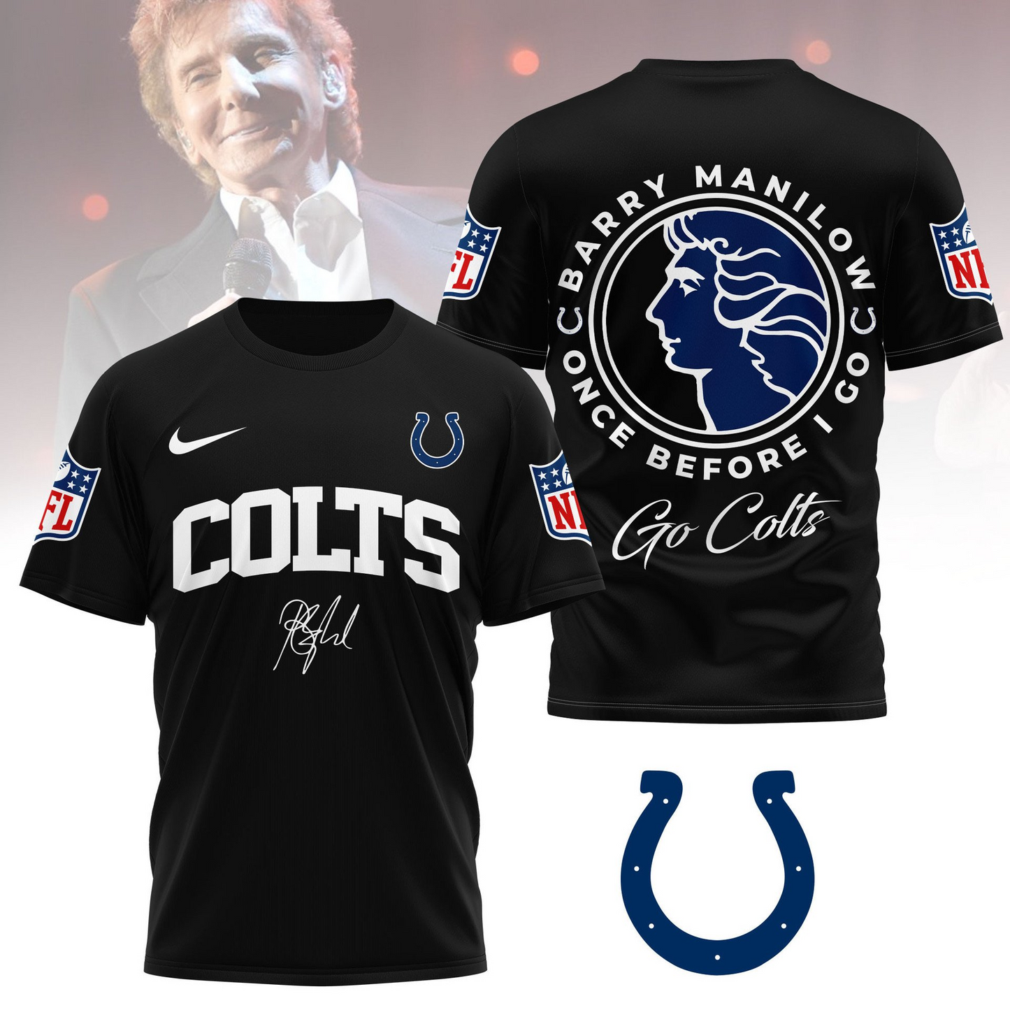 IC Premium NFL Barry Manilow Fan Shirt DDT CTND