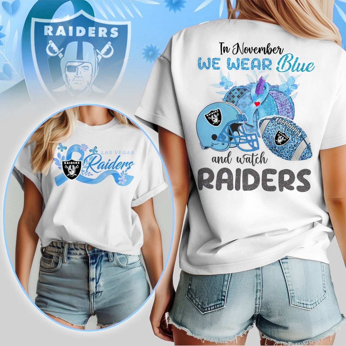 IN NOVEMBER WE WEAR BLUE AND WATCH LV SHIRT NDT NHM