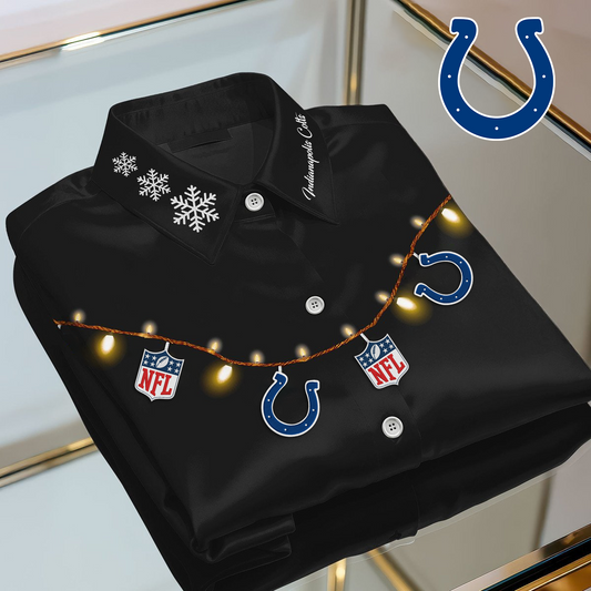 IND X Premium NFL Christmas Long Sleeve Casual Shirt 101125 V1 NAK NHT