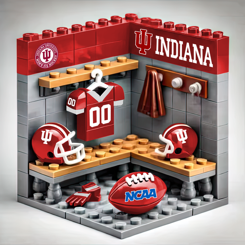 Ver.2 NCAA Teams Custom Building Blocks Creative Peripheral Gift Model Toy Mini Changing Room DDT CTND