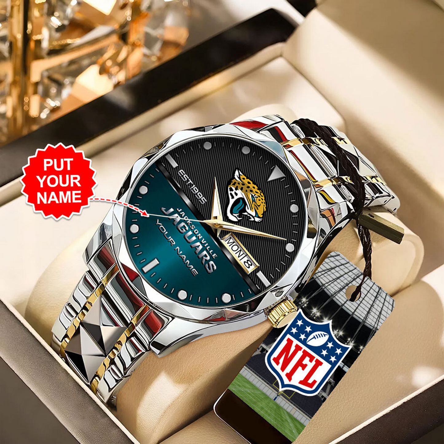 JAC x NFL Alloy Luxury Quartz Watch DATND TANTD