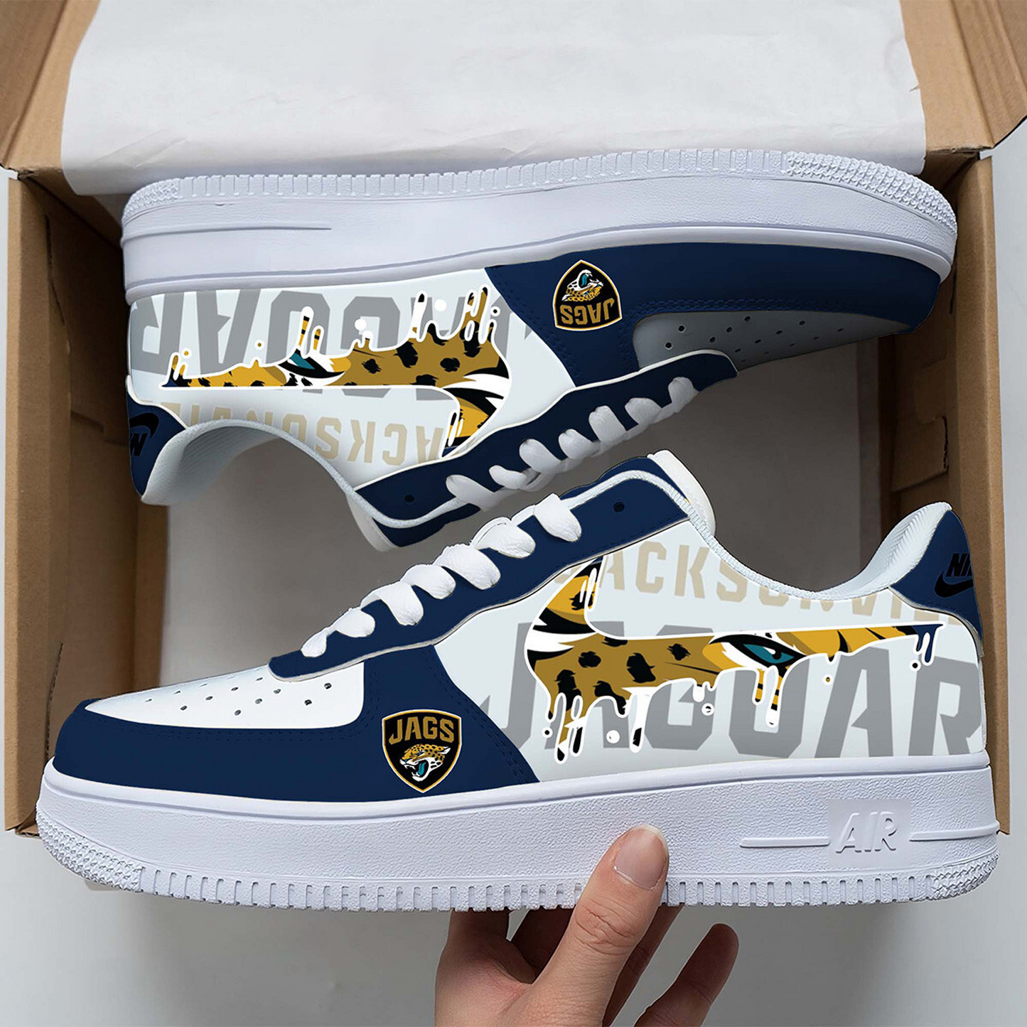 JAC x NFL Team Logo Fan Air Force 1 Shoes DATND TANTD