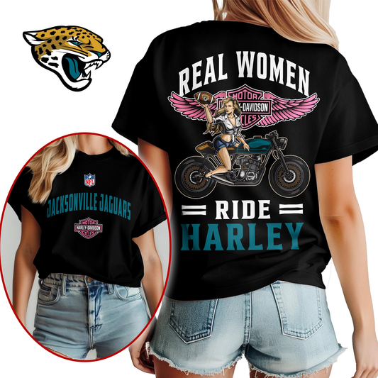 JJ Premium NFL Real Women Ride Harley 3D Shirt DDT CTND