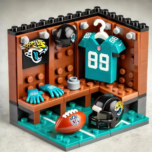 NFL Teams Custom Building Blocks Creative Peripheral Gift Model Toy Mini Changing Room Professional Football League Teams DDT CTND