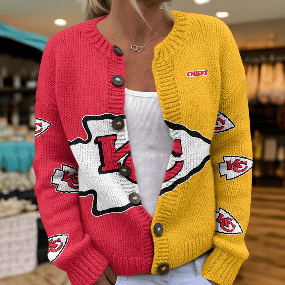 KC x NFL Cardigan Sweatshirt With Button v1  DatND DVT