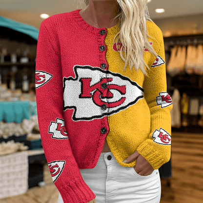 KC x NFL Cardigan Sweatshirt With Button v1  DatND DVT