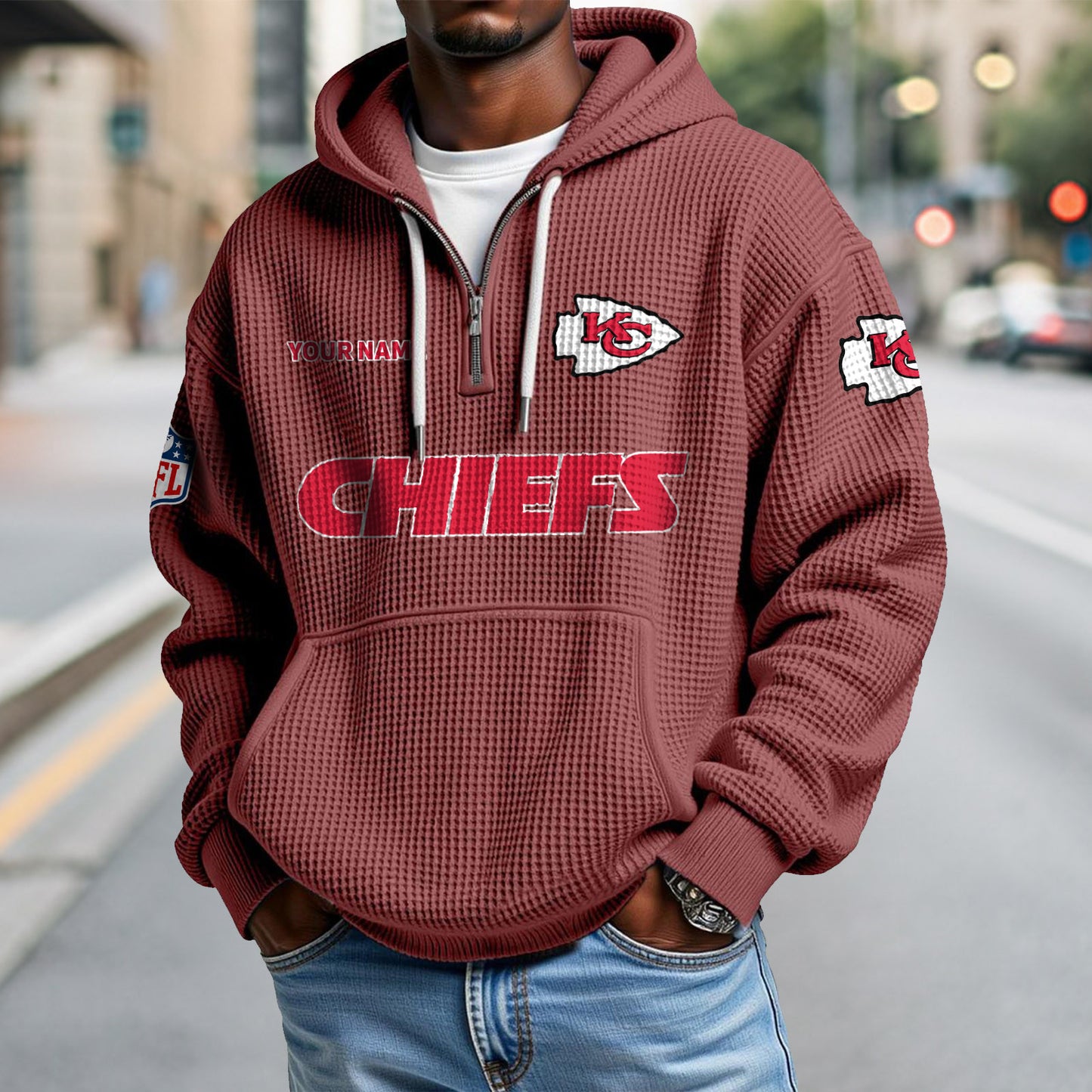 KC x NFL Waffle Hoodie DatND DVT