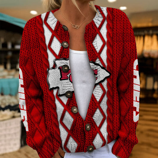KC x NFL Women's Cardigan Sweater DatND DVT