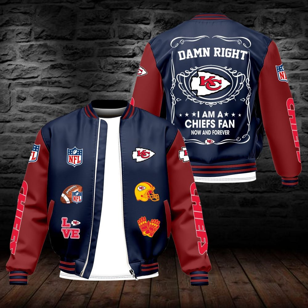 KCC NFL Premium Leather Bomber Jacket DDT HLPHUONG