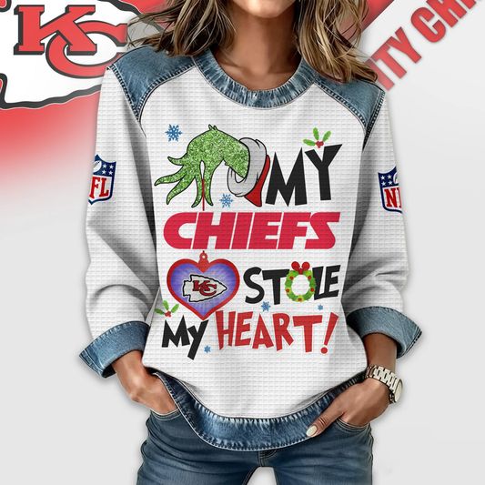 KCC Premium NFL Grinch Womenƒ??s Casual Sweatshirt DDT 081125 NTL