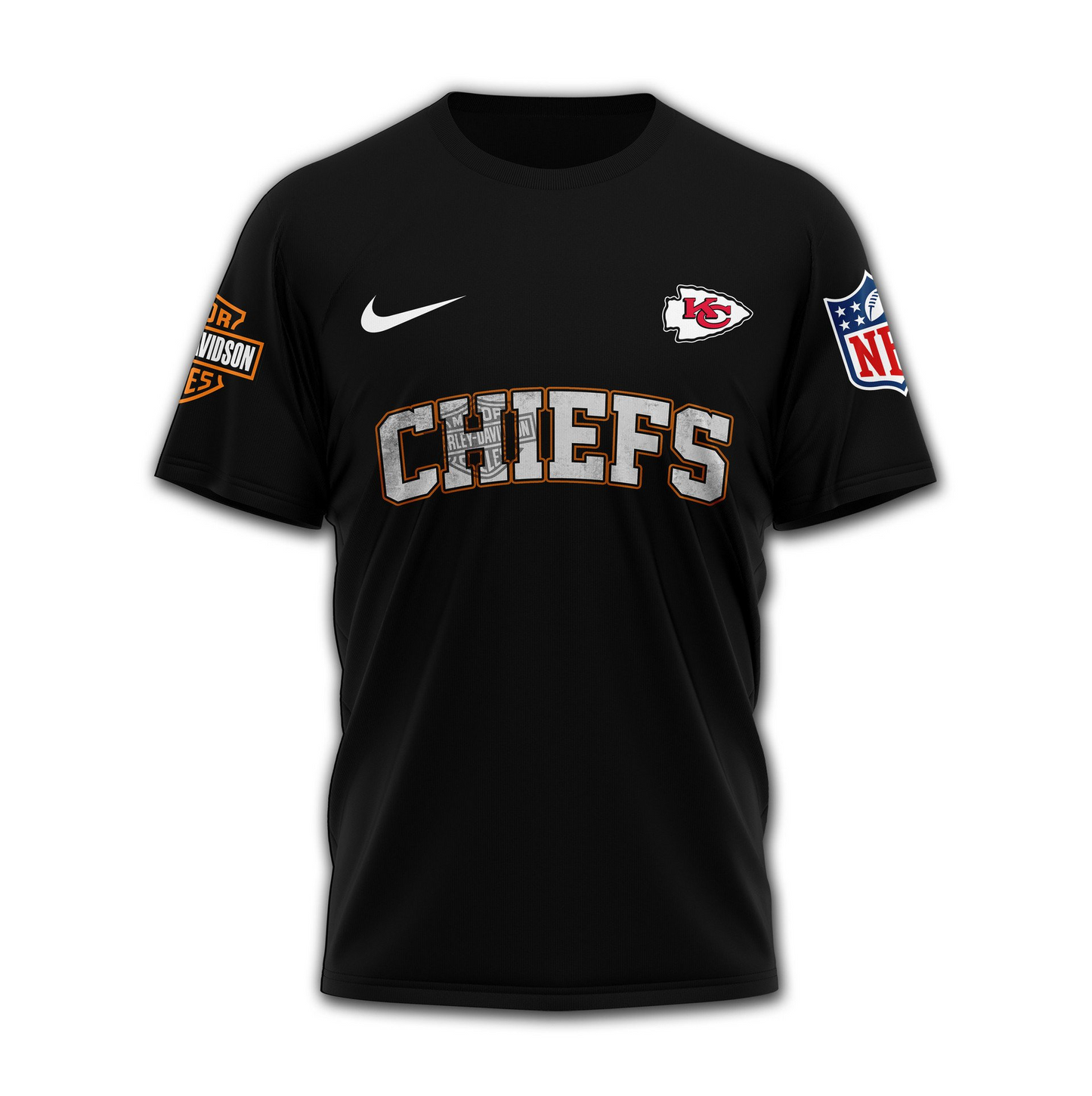 KCC Premium NFL Harley-Davidson Santa Claus 3D Shirt DDT NTL